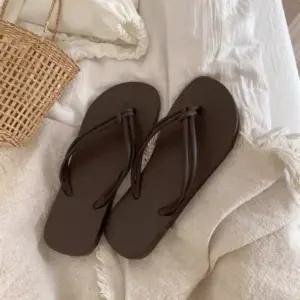 여성 썸머 꼬임 스트랩 플랫 슬리퍼 플립플랍 쪼리