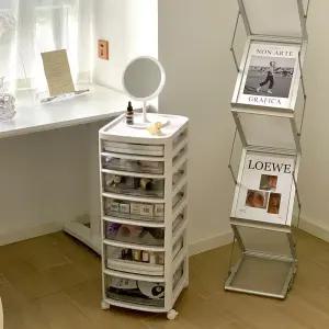 바퀴수납장 화장대정리 수납장 서랍 선반 틈새 네일