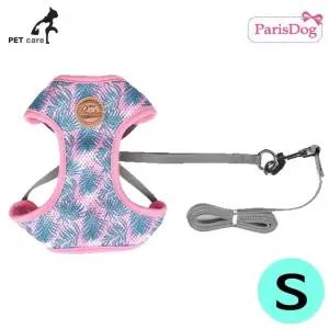 고품질 세트 S 매쉬 리드줄 하네스 핑크 보타닉 (WFJQM34)