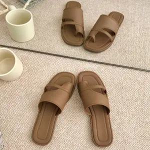 여자 데일리 쿠션 슬리퍼 편안한 쪼리 여름용 실내외 착용 (WFJ5TMZ)