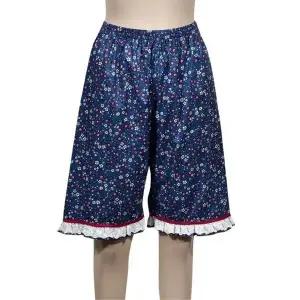 여성 꽃무늬 레이스 파자마 고급 잠옷 슬리브 편안한 수면복 (WFJ5THO)