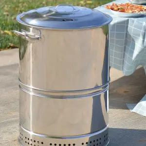 스테인리스 항아리 바베큐 40형 삼겹살 그릴 스텐 훈연 훈제