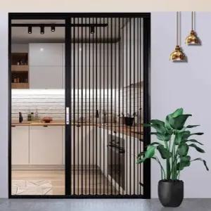 중문 투명 아크릴 파티션 슬라이딩 화이트 현관