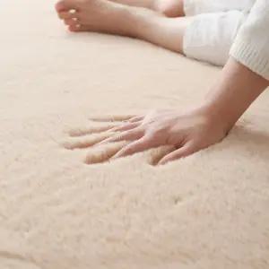 거실 모조 토끼털 토끼 두꺼운 단모 플러시 곰돌이 카펫