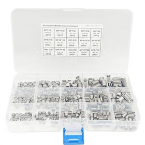 300pcs 와이어 나사 스레드 인서트 스테인레스 스틸 부싱 슬리브 Helicoil 수리 도구 M3x0.5M4x0.7M5x0.8