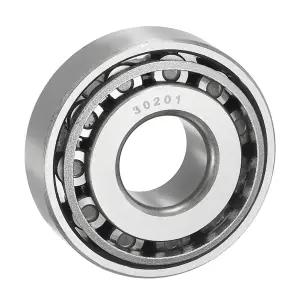 uxcell 30201 테이퍼 롤러 베어링 콘 및 컵 세트 12mm 보어 x 32mm OD 11mm 두께 크롬 스틸 ABEC-3