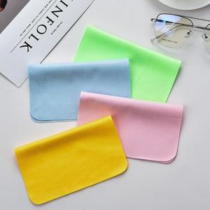 10Pcs 소프트 섀미 가죽 렌즈 천 15x15cm 안경 극세사 클린 클리너 휴대폰 화면 청소 물티슈  맞춤