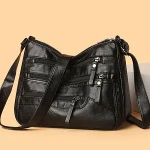 여자 숄더백 가방 멀티 포켓 질감 소프트 레더 대용량 크로스백 힛템