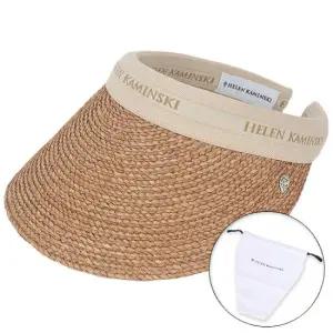 25FW 여성 비앙카 바이저햇 누가네츄럴로고 더스트백 포함 HAT50265 NOUGATNATLOGO PKG