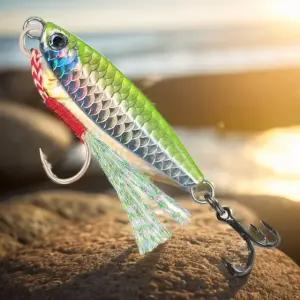 어비늘 패턴 레인보우 메탈지그 6p세트 바다낚시용 (WFK55GW)