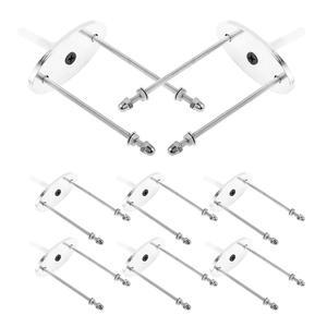 [미국배송] FECTOP 8PCS 스케이트보드 벽걸이 마운트 알루미늄 행거 데크 디스플레이 수평 및 수직 디스플레이용 나사 구멍 하나 포함