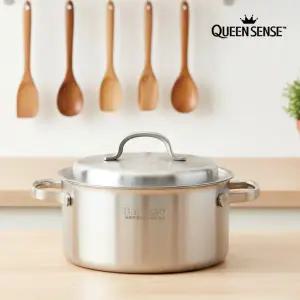 [퀸센스] 바로써 무연마 통오중냄비 20cm양수