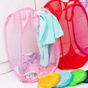 분리수거다용도바스켓 메쉬 접이식 이동손잡이 뛰어난통기성 빨래바스켓 (WFJ6FJ0)