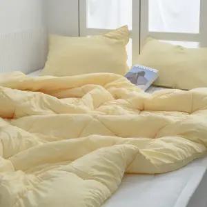 리빙홈 폭신폭신 피치가공 소프트 마이크로 차렵 침구세트 SS  이불 + 매트 + 베개커버