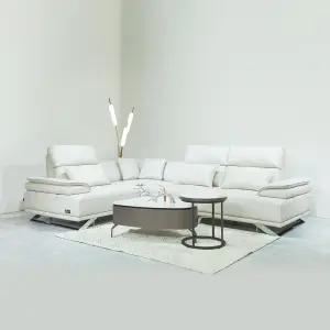 오너스가구 프리미엄 전동스윙 가죽 코너 소파