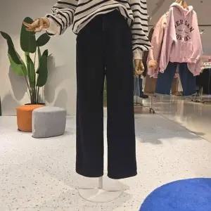 [에잇컨셉] C25K7FDN012 기모 핀턱 와이드데님팬츠