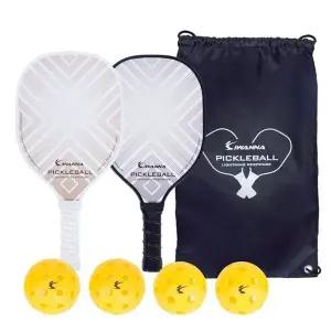 아이워너 피클볼 우든 라켓 세트 (실내용 공 2개 실외용 공 2개 포함) (WFJ7AQO)