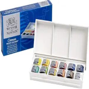 윈저앤뉴튼 코트만 수채 물감 세트 스튜디오 12색 고체