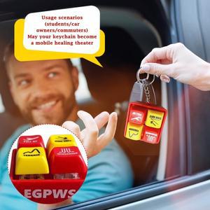 키링 경고 키체인 EGPWS 사운드 시뮬레이터, LED 항공 조종석 안전 버튼, 비상 재미있는 선물