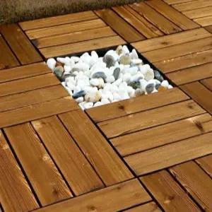 목재 나무 현관 욕실 탄화 셀프바닥재 자연 바닥 옥상