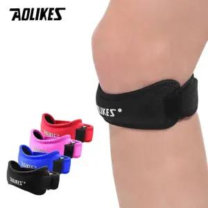 무릎보호대 AOLIKES 1개 스포츠 슬개골 받침대 스트랩 Kneepads 무릎 패드 보호 장비 농구 배구 보호대
