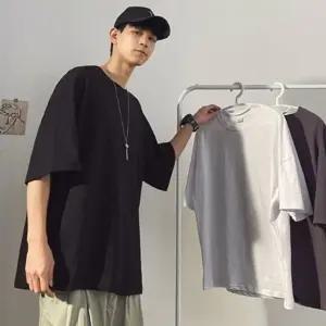 오버핏 캐주얼티 반팔티 남성티셔츠 캐주얼룩 기본 무지티 (WFJSP4W)