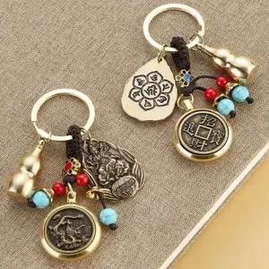 보살 부처님 황동 본명불 8대 수호신 열쇠고리 (WFJSPWX)