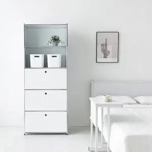 거실수납장 미드센츄리 모듈수납장 거실장 5단 수납 선반장 (WFK5Y90)