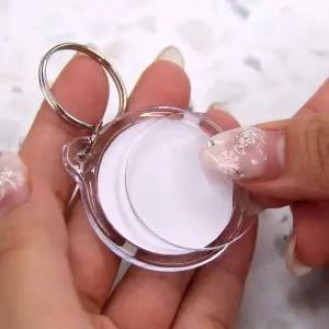 인기 원형 투명 포카 증명사진 베스트 키링 (WFJSQ80)