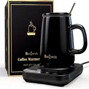 선물용 커피 머그 워머 세트 36W 전기 스마트 커피잔 책상용 12모드 타이머 블랙 9모드 온도조절