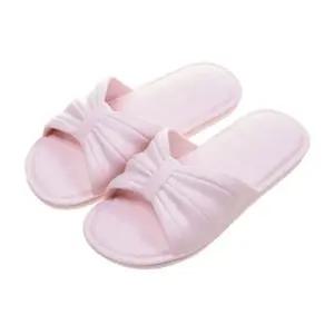 신발 리본 슬리퍼 핑크 커밍 거실화 (WFJ7T53)