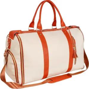 신발 파우치와 탈부착 가능한 어깨끈이 달린 의류 가방에 루쉬 트래블 컨버터블 캐리 - 스노우