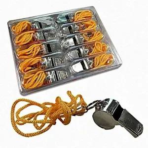 고품질 안전 메탈 호루라기 10개입 현장 용품 호각 휘슬 도움요청 (WFK6JXO)