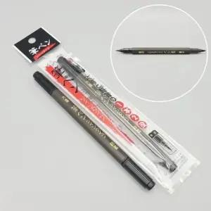 일본 캘리그라피 붓 펜 세필 대필 2in1 (WFK99ZJ)