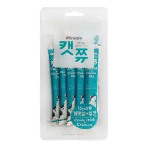 캣쮸 게맛살 치킨 5개입 고양이 간식 파우치