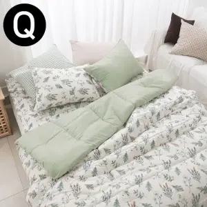 소프트마이크로 베이지 패드세트 차렵이불 Q 퀸 (WFJ7XQJ)