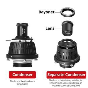 AMBITFUL AL-16 PRO 보웬스 마운트 포컬라이즈 원뿔형 스누트 사진 광학 콘덴서 아트 특수 효과 모양의 빔