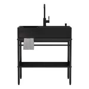 간이 싱크대 블랙 개수대 소형 미니 사무실 원룸 탕비실