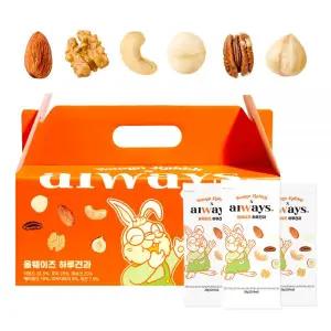 우고래빗 올웨이즈 하루견과, 50개 선물세트 한가위 선물세트 명절 선물세트 모임 선물세트 가족 선물세트