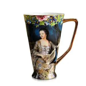 세라믹 찻잔 세트 로맨틱 티컵 꽃잎 소서 커피잔 홈카페