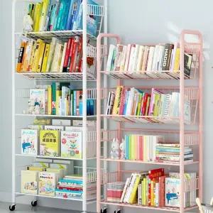 이동식 책장 선반 북트롤리 책꽃이 원목 대형