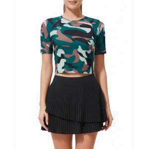 여성용 무데레 투 테니스 스커트 세트 운동용 운동복 런닝 팬츠 포켓