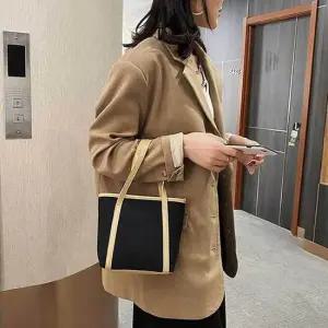 미니토트백 데일리룩아이템 블랙 캔버스토트백 여성토트백 캔버스토트백 케쥬얼코디