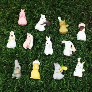 토끼 미니어처 12종 화분 장식용 테라리움 꾸미기 용품 (WFK9U0V)