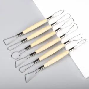 6종세트도예툴 조각스크래퍼 공방 6종세트 클레이 도예칼 6종 (WFK9YYO)