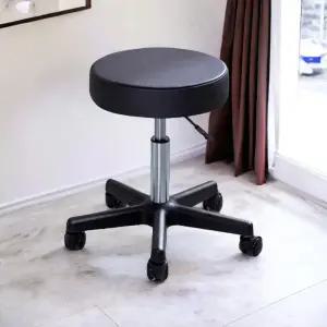 (블랙) 베르 원형고급의자 이동식 병원용 간이의자/바퀴달린/의자/병원/진료/스톨/진찰/상담실/진료실/과학