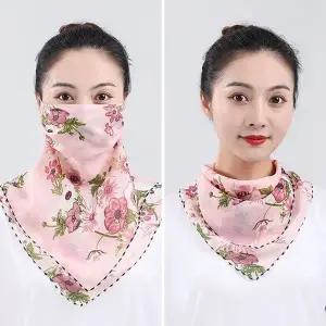 고품질 천마스크 마스크 겸용 스카프(코랄) 얼굴가리개 목스카프 (WFK9ZRI)