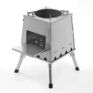 대형 캠핑 화목난로 접이식 화로대 불멍 난방 35X47