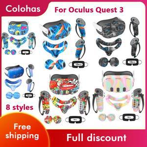 VR 헤드셋 컨트롤러 그립 실리콘 커버 세트 오큘러스 메타 퀘스트 3 아이 패드 파티 선물