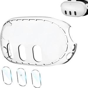 메타 퀘스트 3용 렌즈 보호 커버 유리 필름 Oculus Quest 액세서리용 플라스틱 하드 쉘 페이스